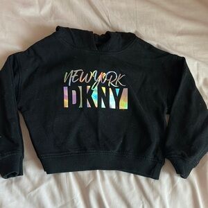 DKNY toddler Black Sweatshirt with Holographic Print